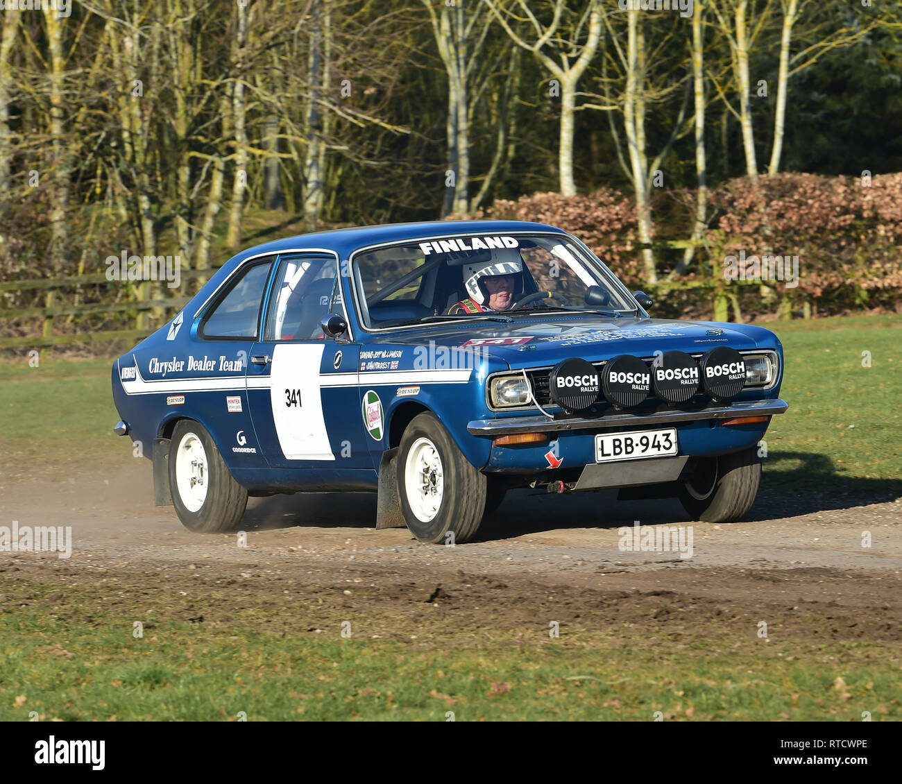 Jeff Williamson, Hillman Avenger, la race, l'étape de rallye rétro, Dimanche 24 Février, 2019, rétro, nostalgie, sport, voitures, véhicules, course, classic c Banque D'Images