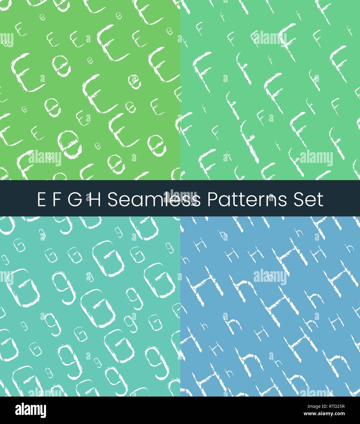 E F G H L'ensemble des modèles sans lettre. Vector illustration colorée de l'alphabet. Vector EPS8 Illustration de Vecteur