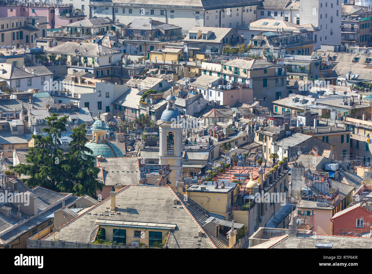 Cityscape de Spaniata Castelletto, Gênes, ligurie, italie Banque D'Images