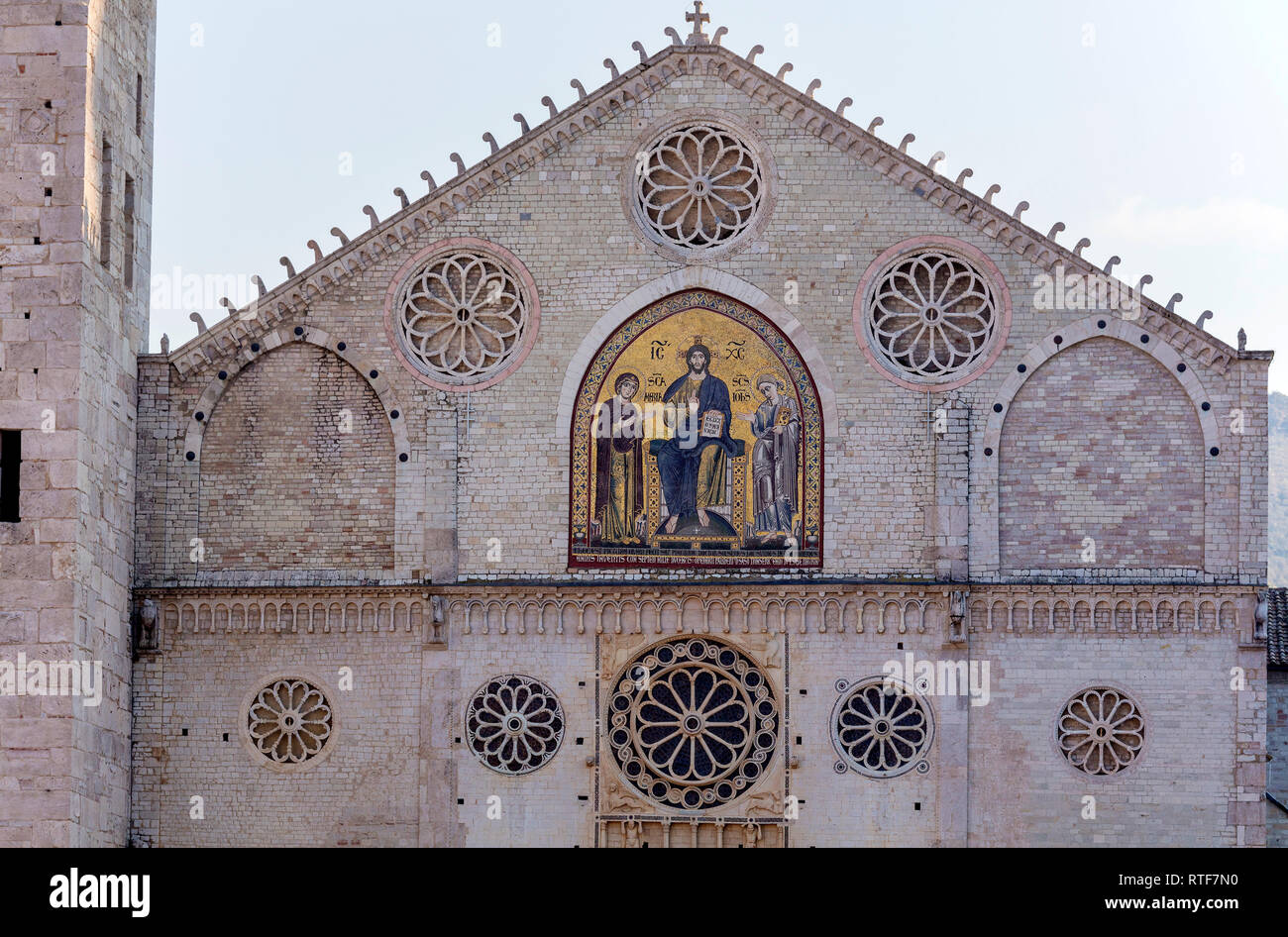 La Cathédrale de Spolète, Spoleto, Perugia, Ombrie, Italie Banque D'Images