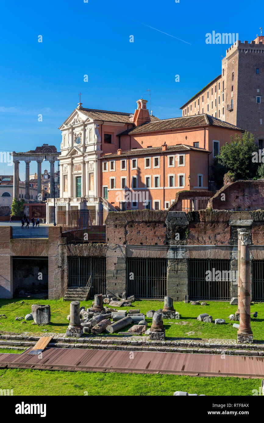 Église de Saint Giuseppe dei Falegnami, Forum Romain, Rome, Latium, Italie Banque D'Images