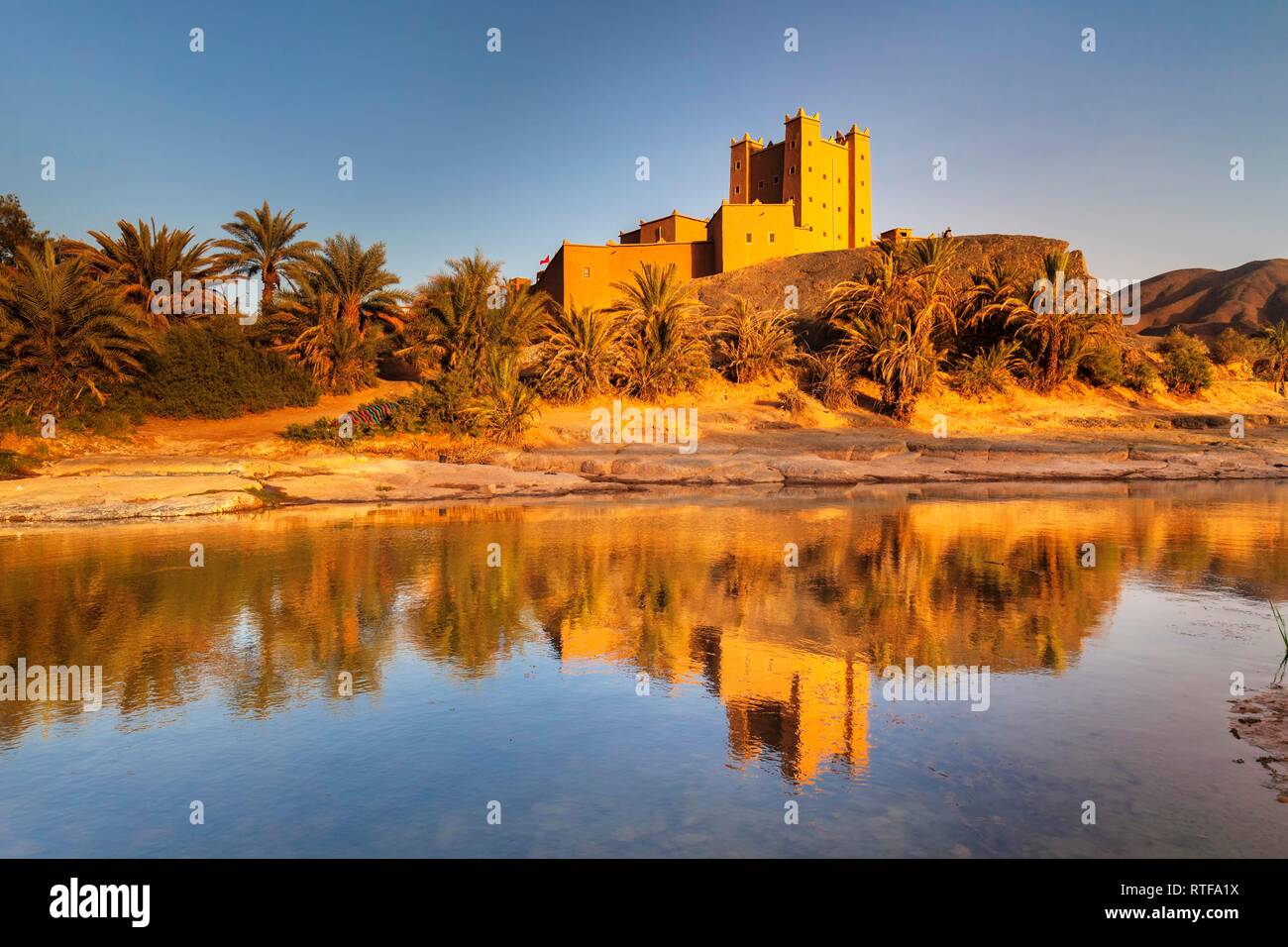 Ait Hamou ou dit Kasbah, Vallée du Draa, montagnes de l'Atlas, dans le sud du Maroc, Maroc Banque D'Images