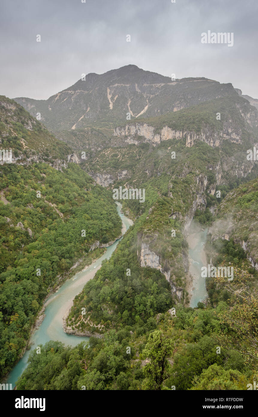 Une vue sur les Gorges du Verdon canyon en prvence france Banque D'Images