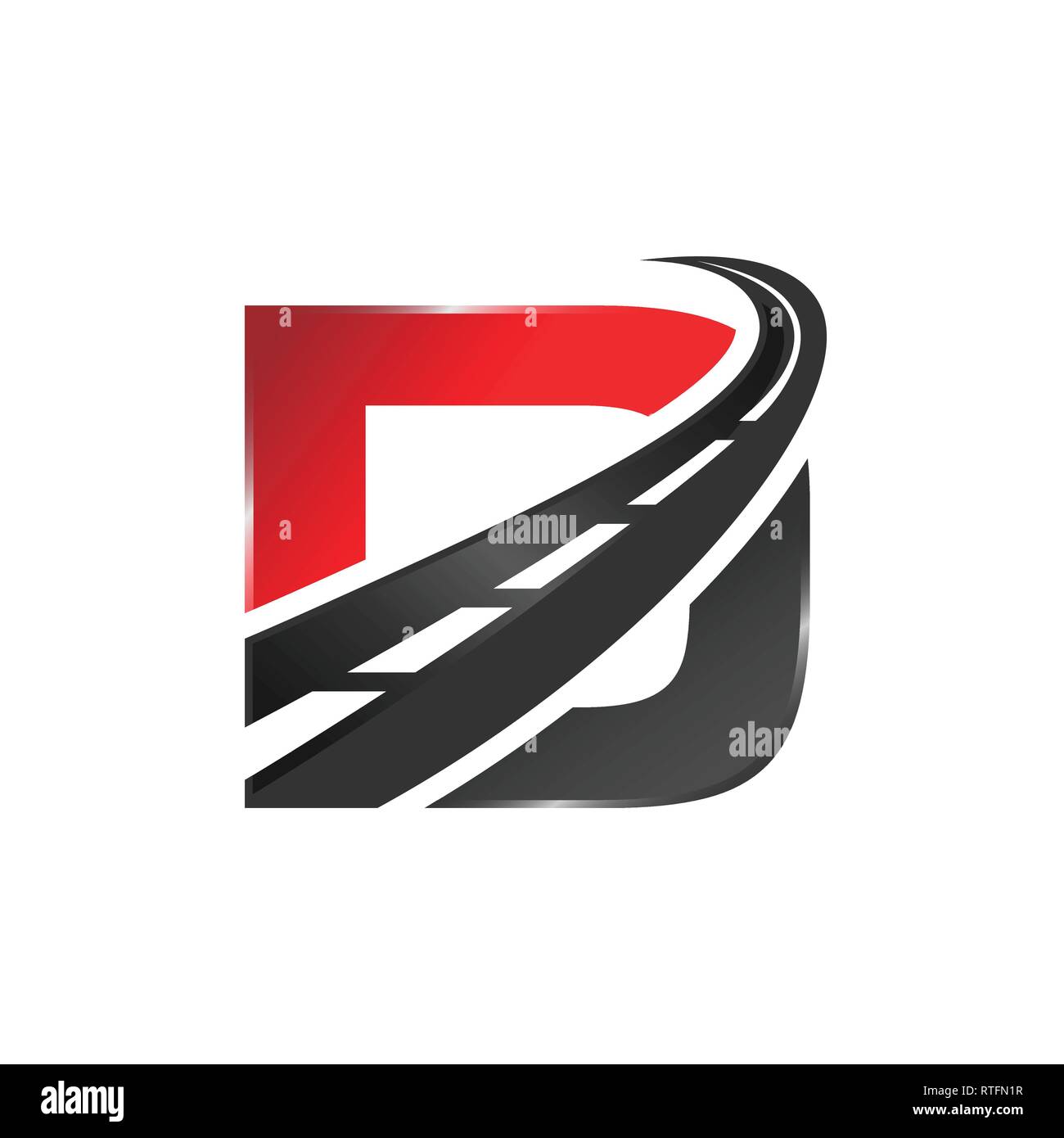 La construction de routes d lettre symbole de création mise en page. Concept design logo de pavage. L'entreprise de réparation d'asphalte inscrivez-idée. Illustration de Vecteur