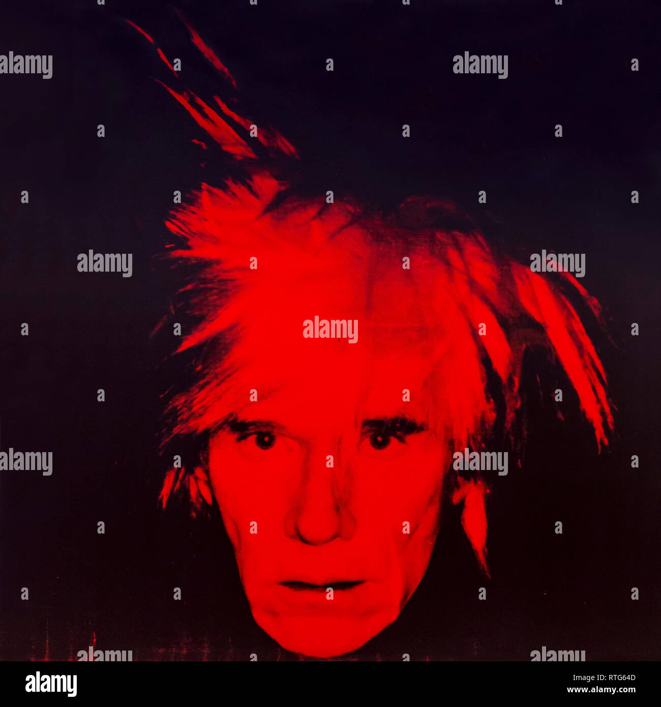 Autoportrait, Andy Warhol, 1986, Banque D'Images