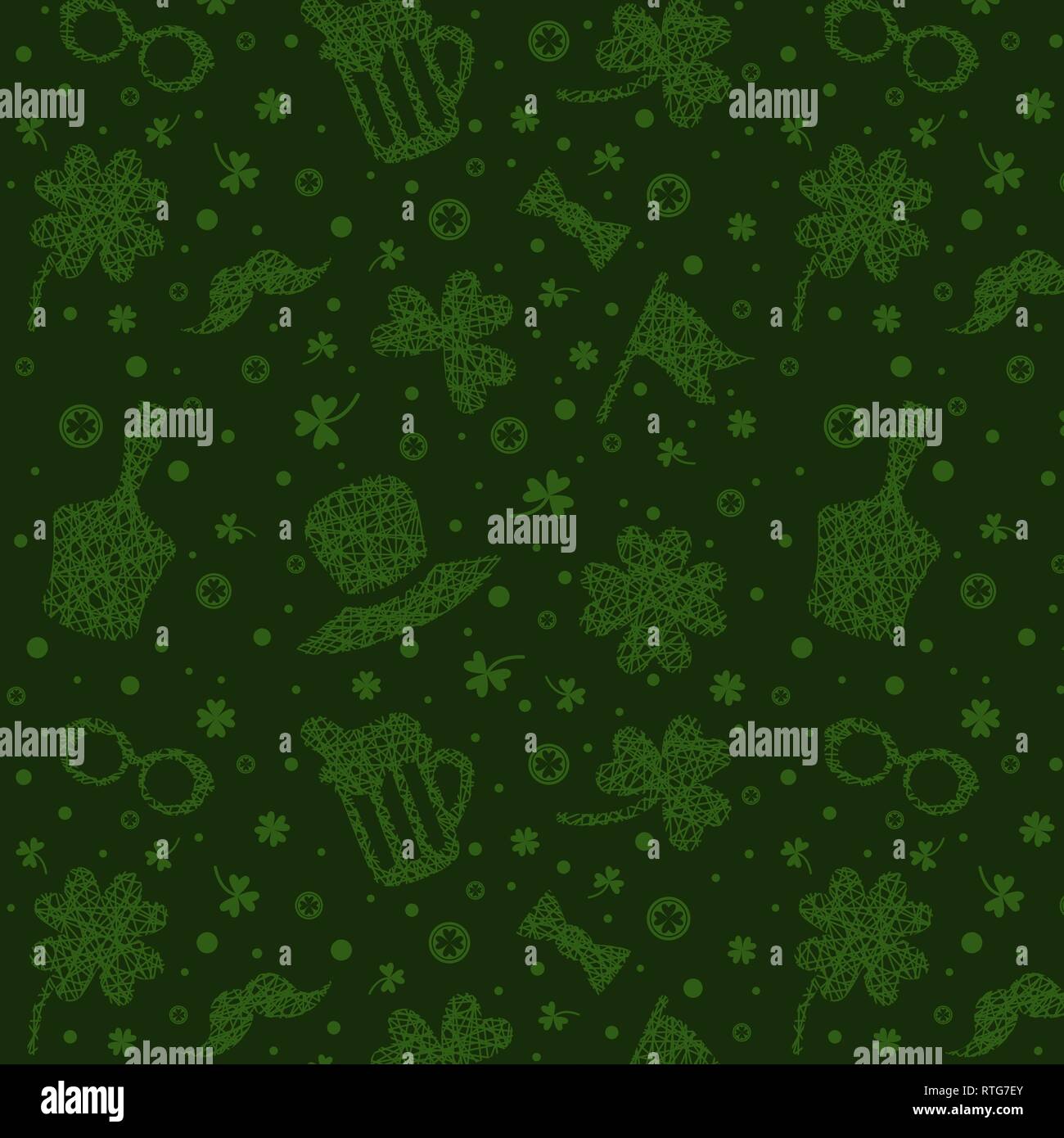 St Patricks Day Greeting card arrière-plan. Vector illustration. Illustration de Vecteur