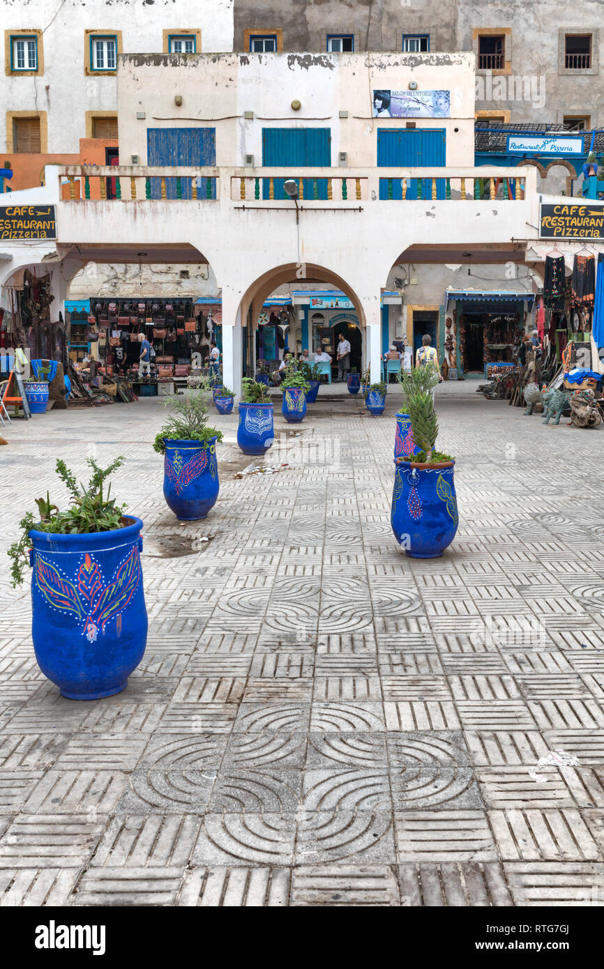 Medina, vieille ville, Essaouira, Maroc Banque D'Images