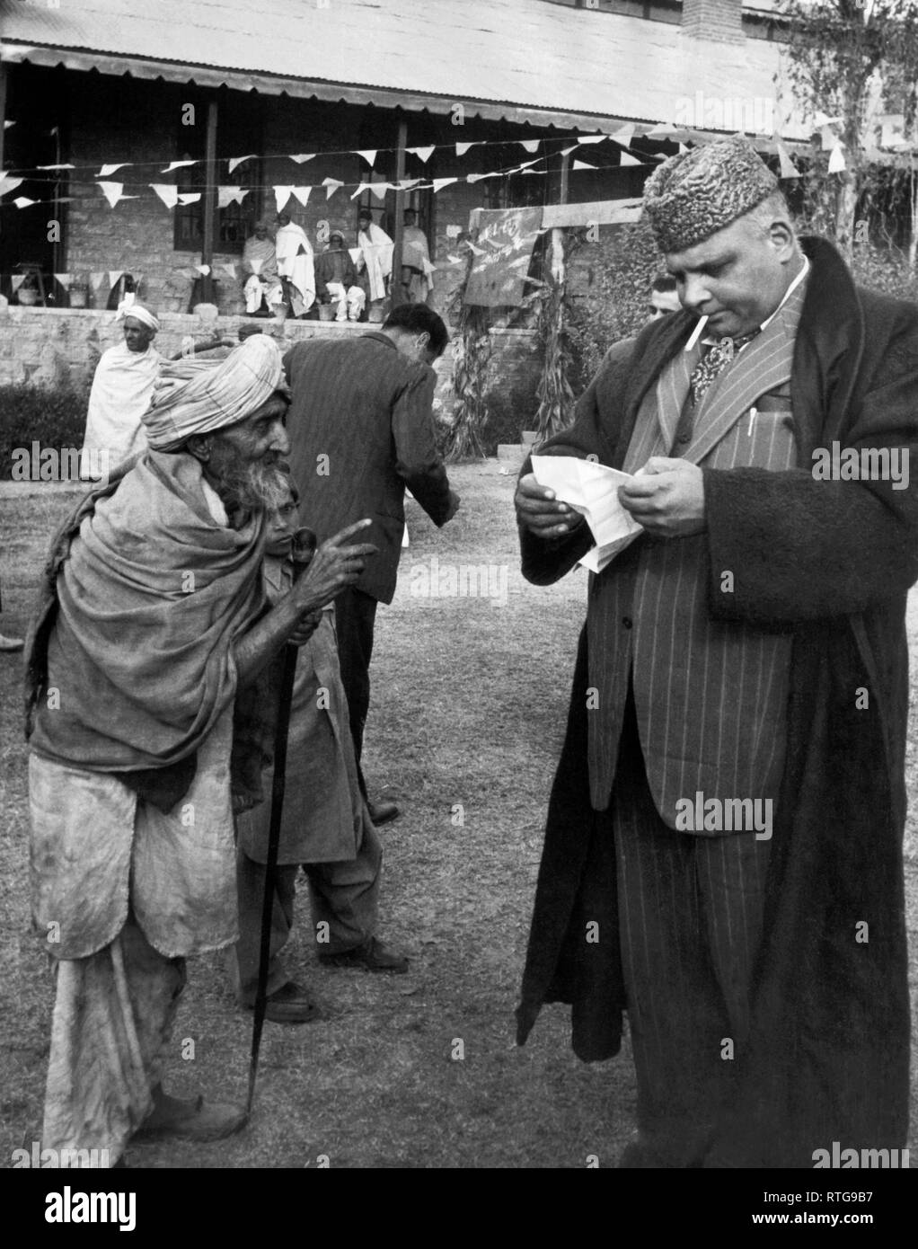 Au Pakistan, un vieux mendiant, 1955 Banque D'Images