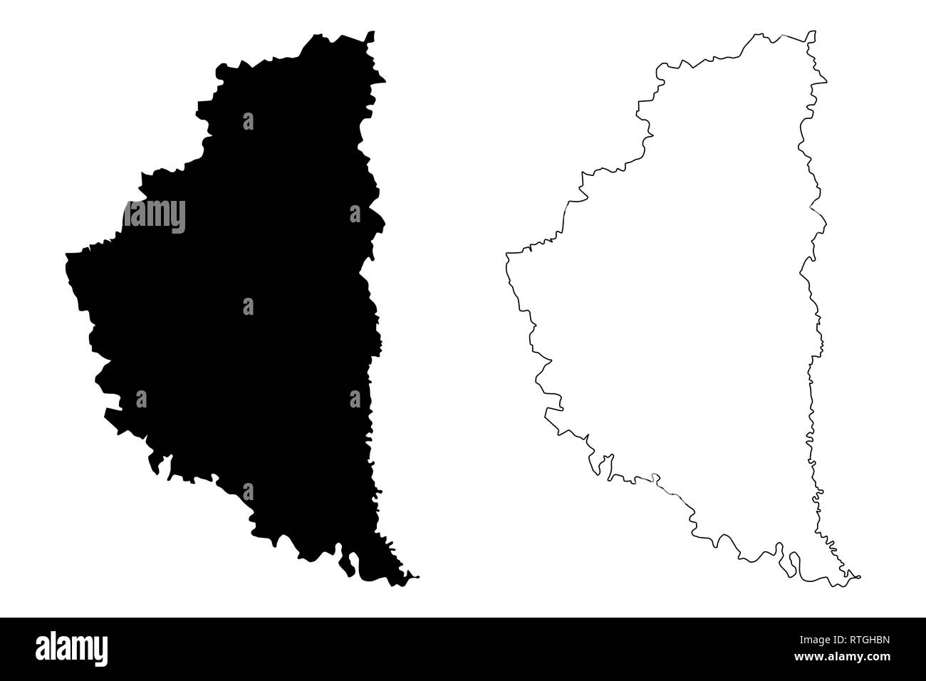 Oblast de Ternopil (divisions administratives de l'Ukraine, des régions de l'Ukraine) map vector illustration, croquis Gribouillage à l'Ternopilshchyna site Illustration de Vecteur