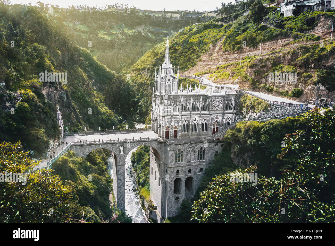 Sanctuaire de Las Lajas - Ipiales, Colombie Banque D'Images