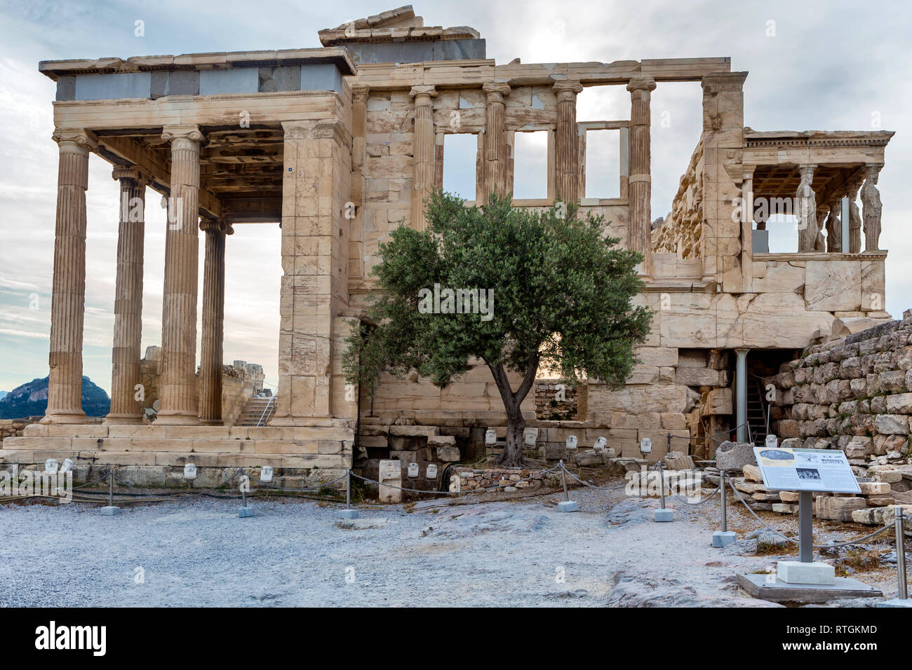 Erechtheion temple, Erechtheum (406 BC), Athènes, Grèce Banque D'Images