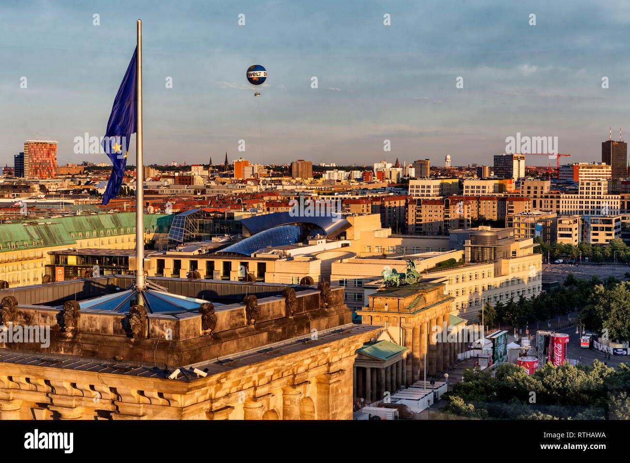 Cityscape de Reichstag, Berlin, Allemagne Banque D'Images