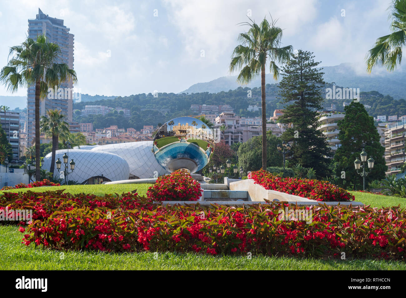 L'extérieur de jardins Casino Monte Carlo, Principauté de Monaco Banque D'Images