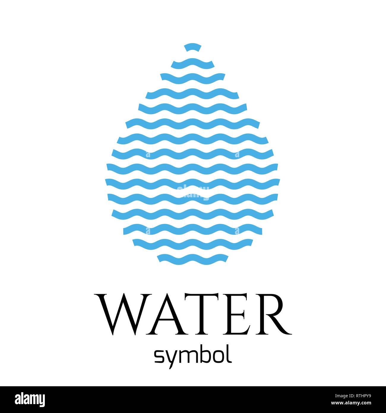 Abstract Blue Water drop symbole. L'icône vecteur concept créatif. Illustration de Vecteur