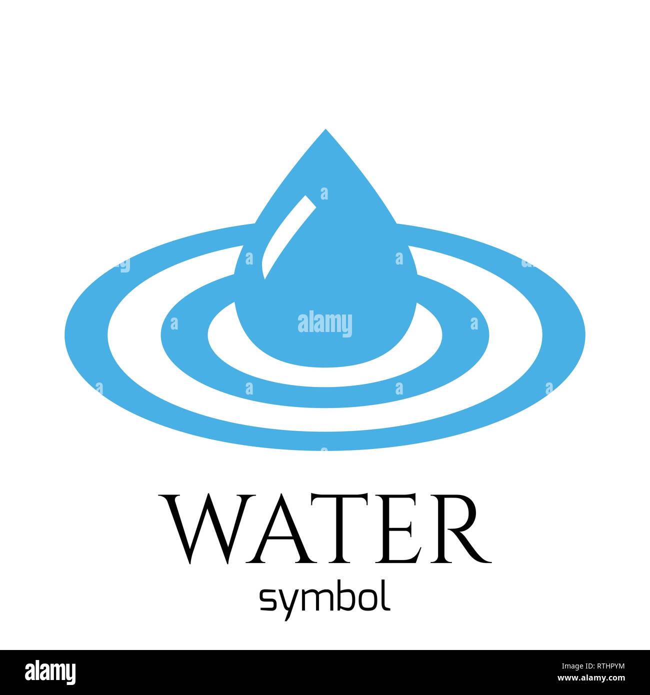Abstract Blue Water drop symbole. L'icône vecteur concept créatif. Illustration de Vecteur