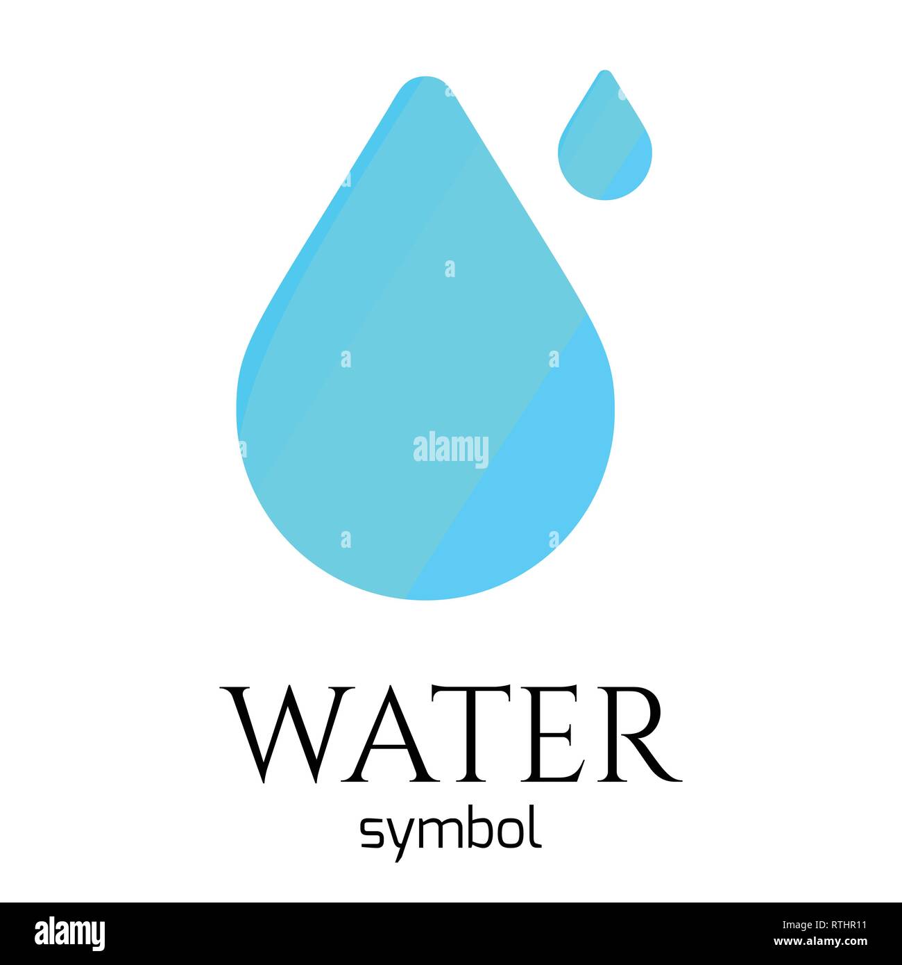 Abstract Blue Water drop symbole. Vector concept créatif. Illustration de Vecteur