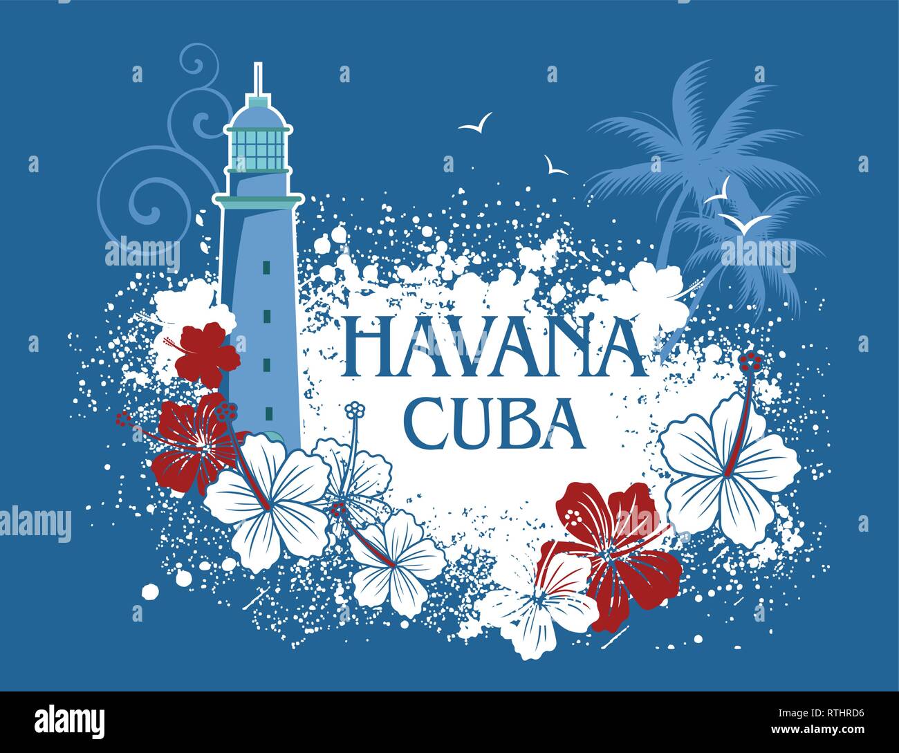 La Havane Cuba Illustration de Vecteur