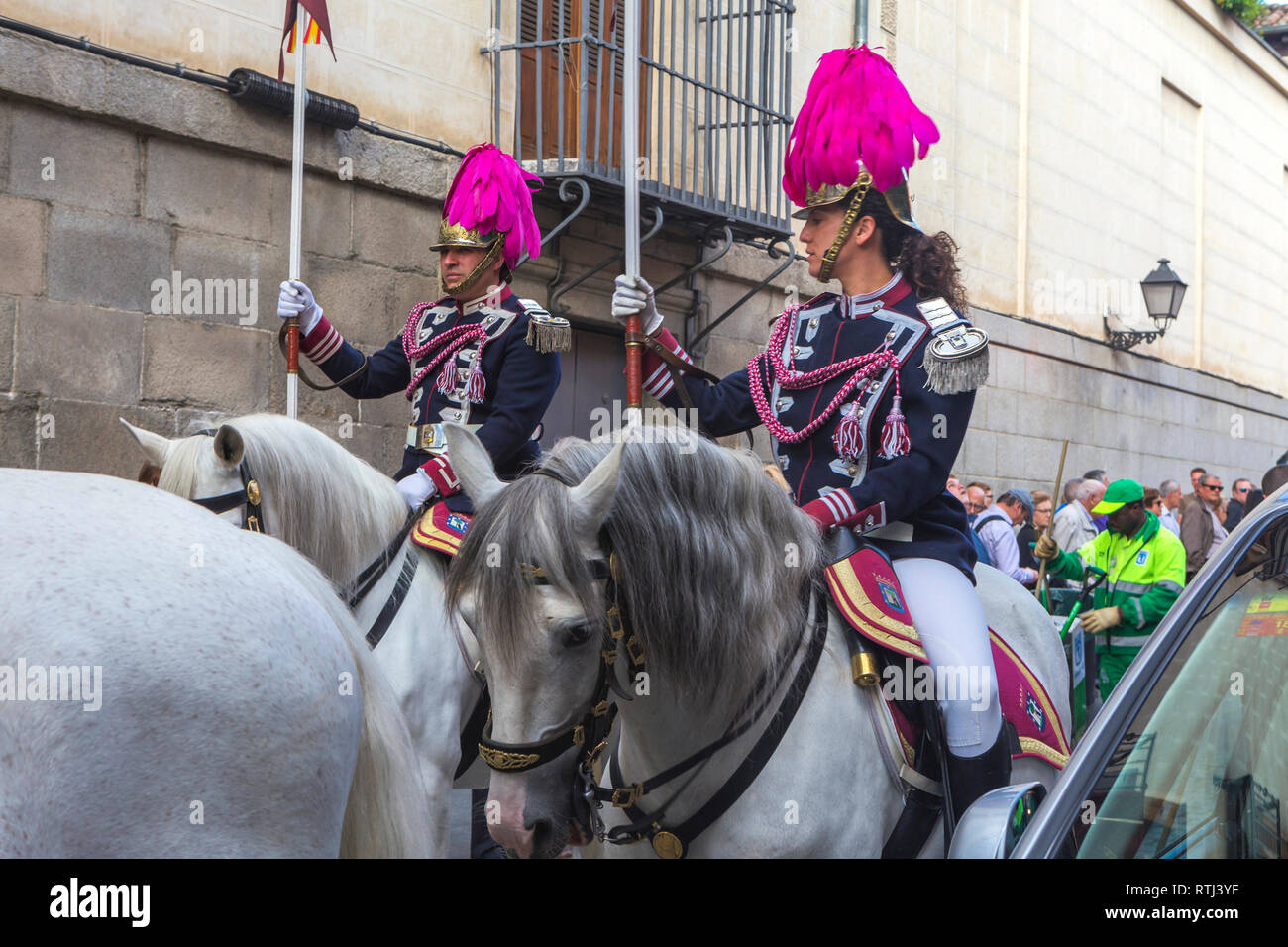 Procession religieuse pour Festival de San Isidro, Mai 15, Madrid, Espagne Banque D'Images