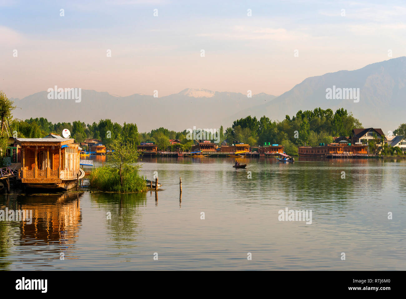 Dal lake, à Srinagar, Jammu-et-Cachemire, J&K, Inde Banque D'Images