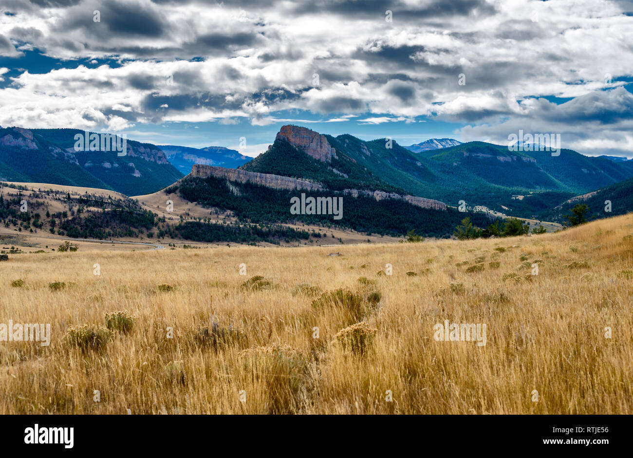 Paysage de montagne, Wyoming, USA Banque D'Images