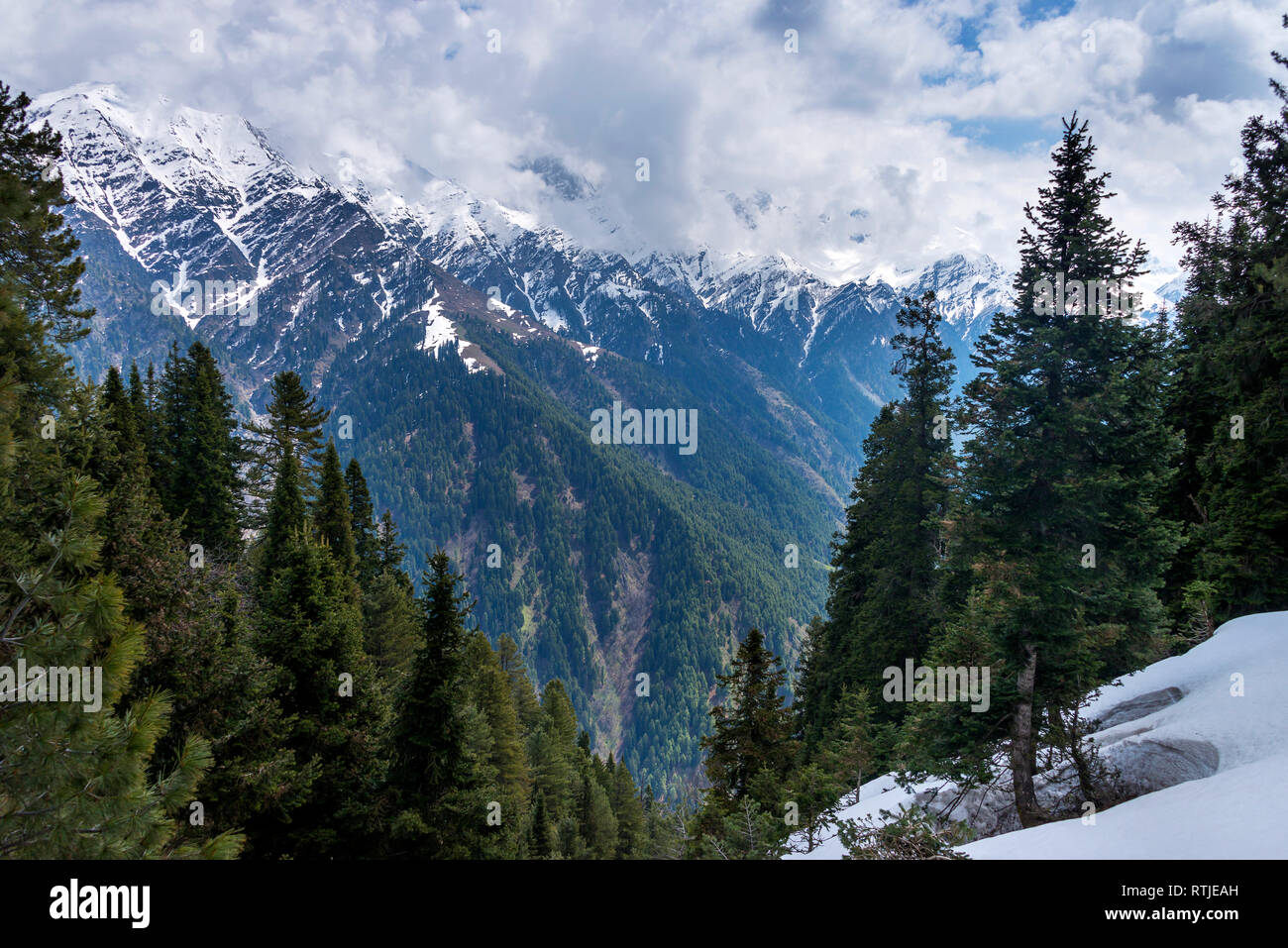 Paysage de montagne, le Jammu-et-Cachemire, l'Inde Banque D'Images
