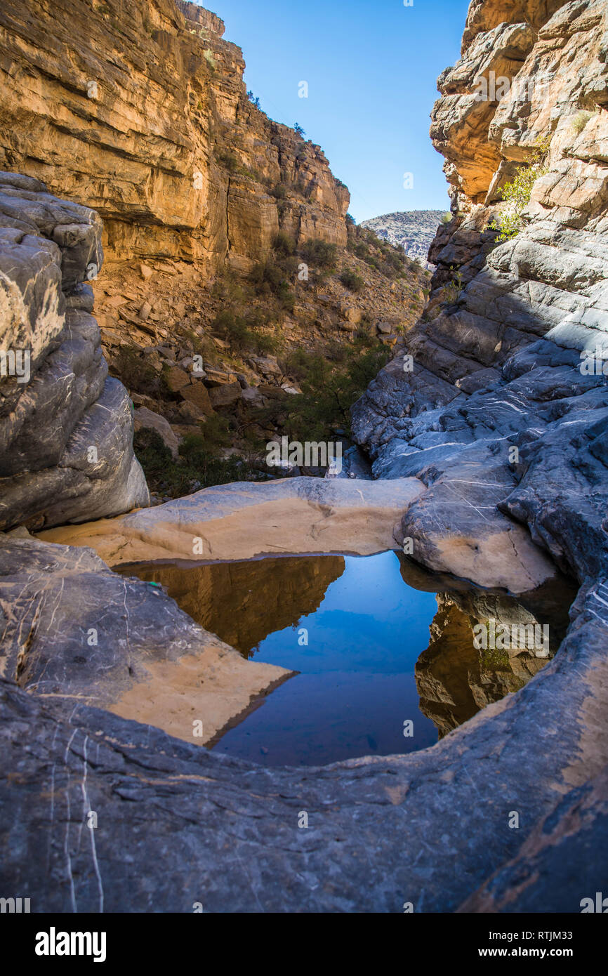 Le Jebel Akhdar, Al Hajar Mountains, Oman Banque D'Images