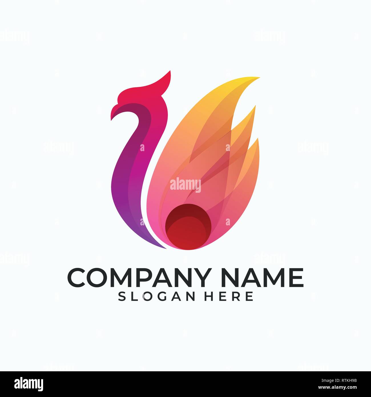 Abstract vector illustration design Phoenix modèle. Convient pour l'industrie créative, multimédia, animation, formation, boutique, et des bus Illustration de Vecteur