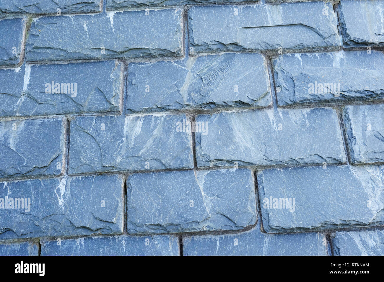 Close-up of hand cut slate tuiles - John Gollop Banque D'Images