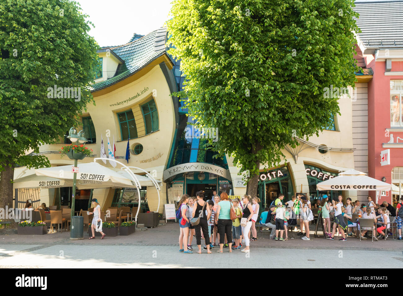 Crooked House - La Maison tordue (Krzywy Domek - Sopot, Pologne Banque D'Images