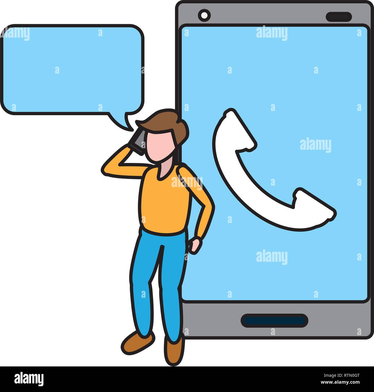 Les gens de l'appareil de haute technologie Illustration de Vecteur
