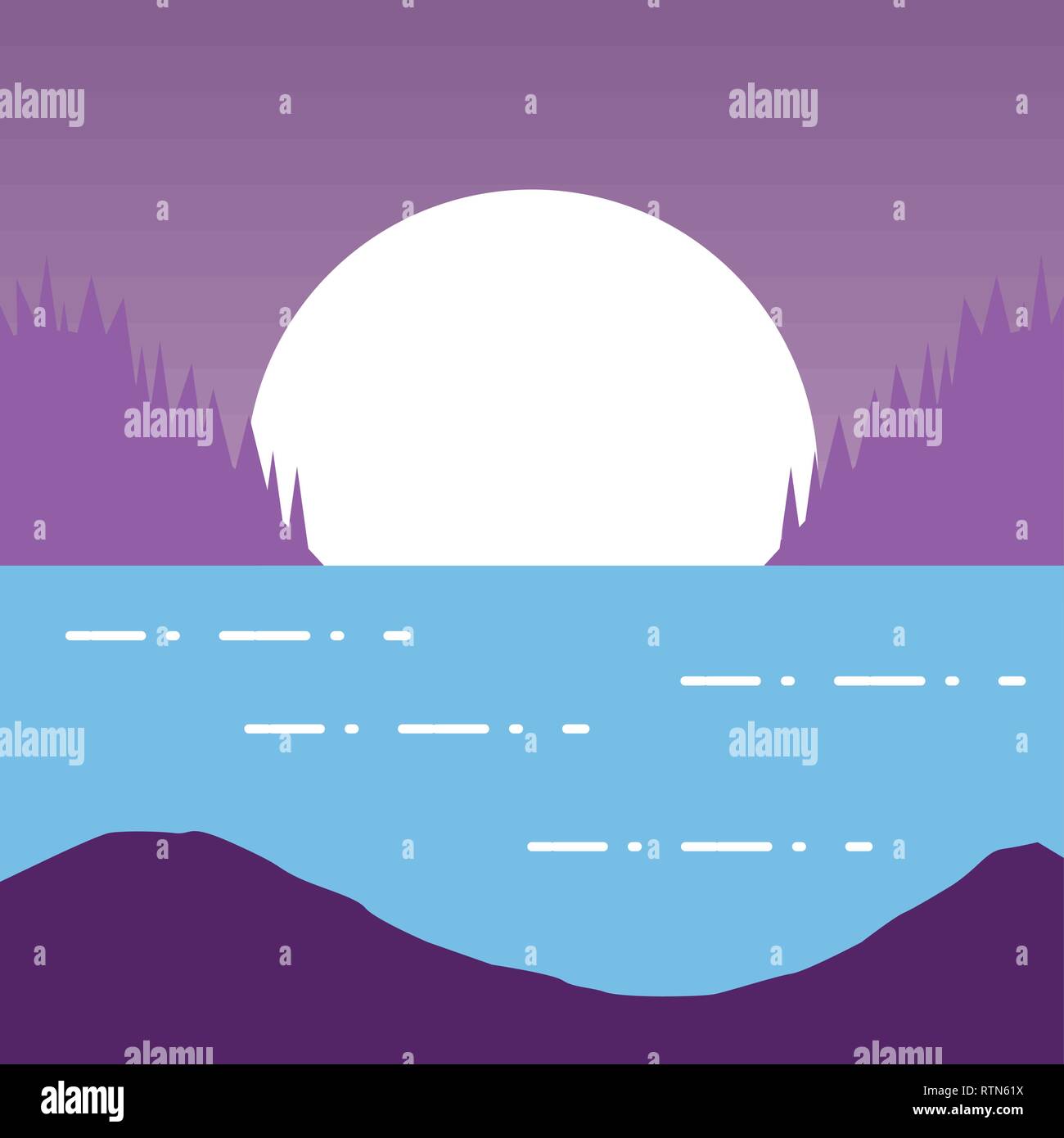 Wanderlust conception de paysage Illustration de Vecteur