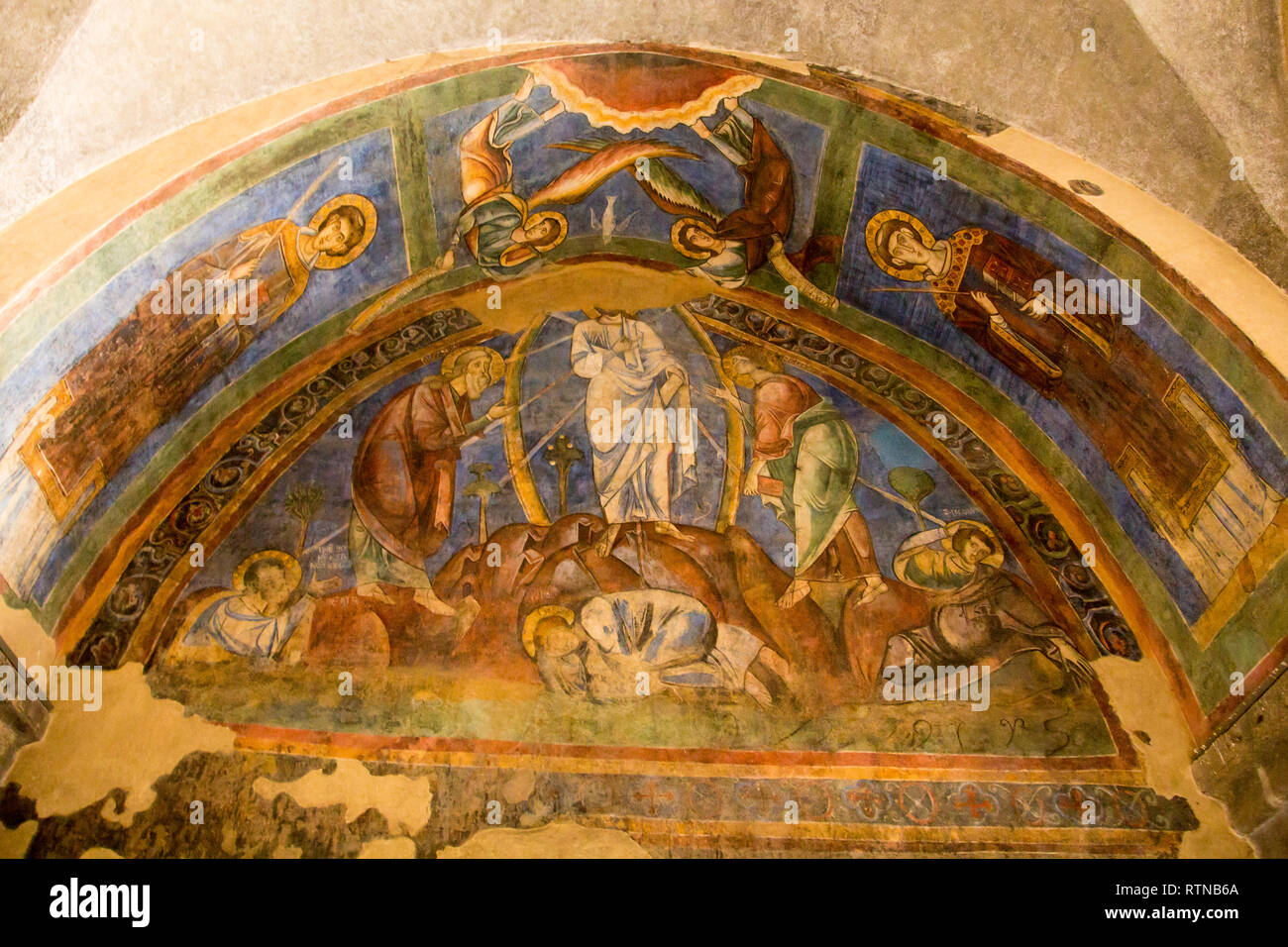 Fresques de la Cathédrale du Puy en France Banque D'Images