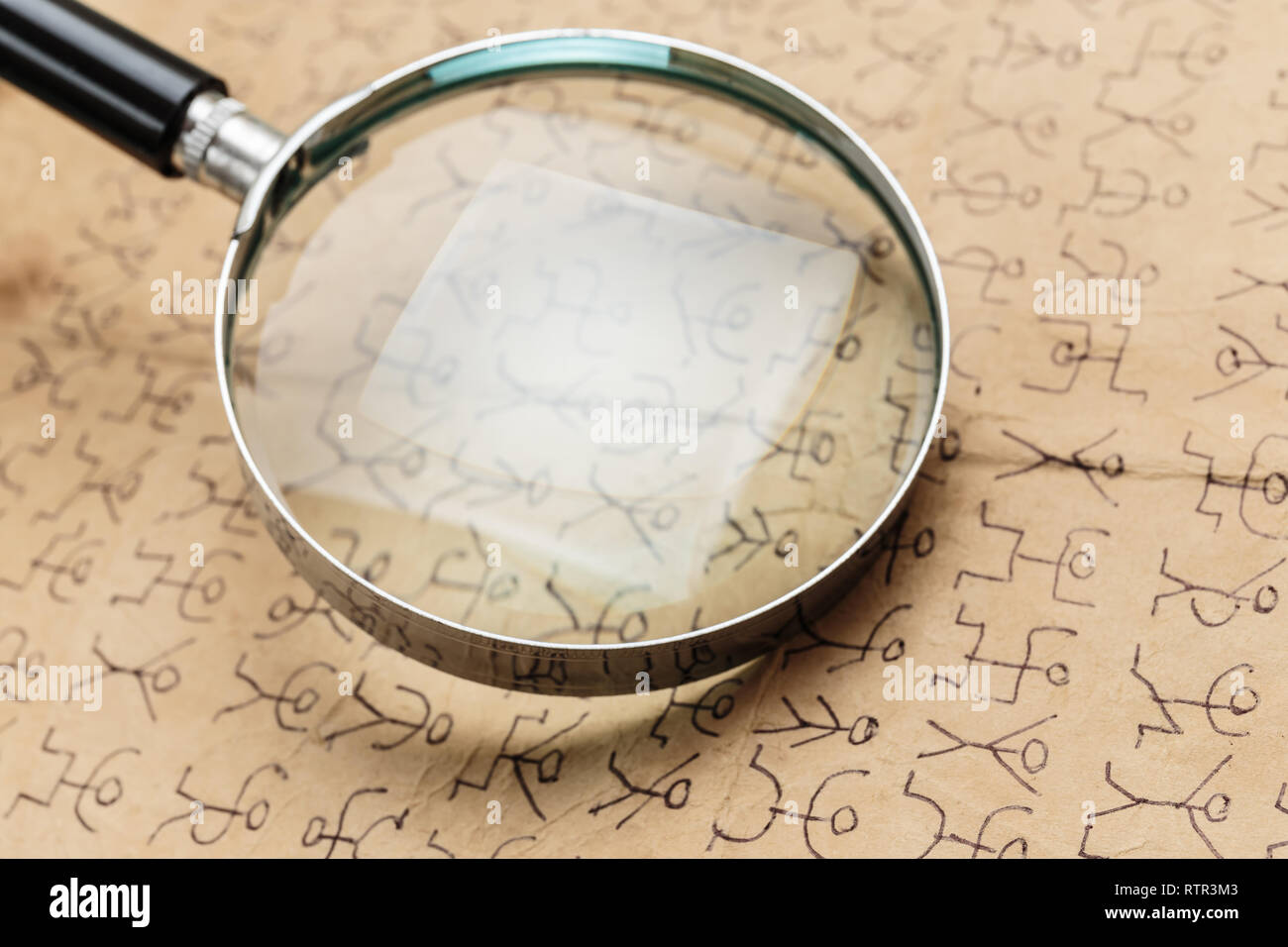 Code secret les hommes dansants Banque D'Images