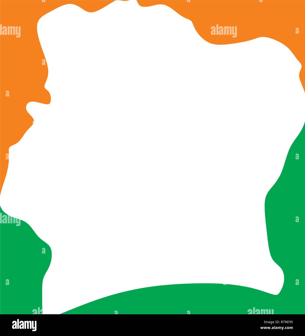 Côte d'ivoire logo carte vecteur icône Illustration de Vecteur