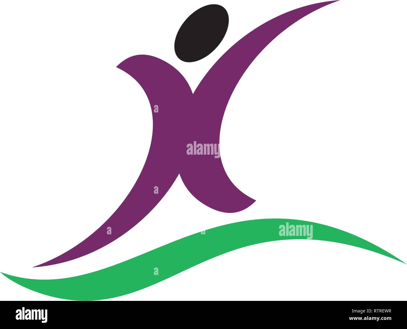 Man Walking santé logo vector icône Illustration de Vecteur