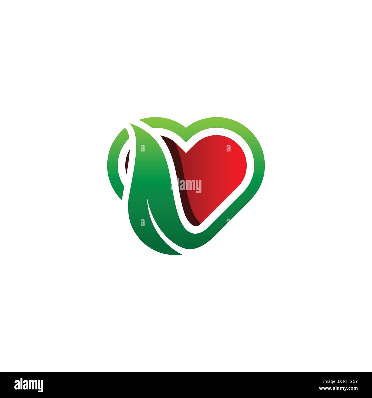 L'amour et la nature. illustration paysage logo logo template prêt à l'emploi Illustration de Vecteur