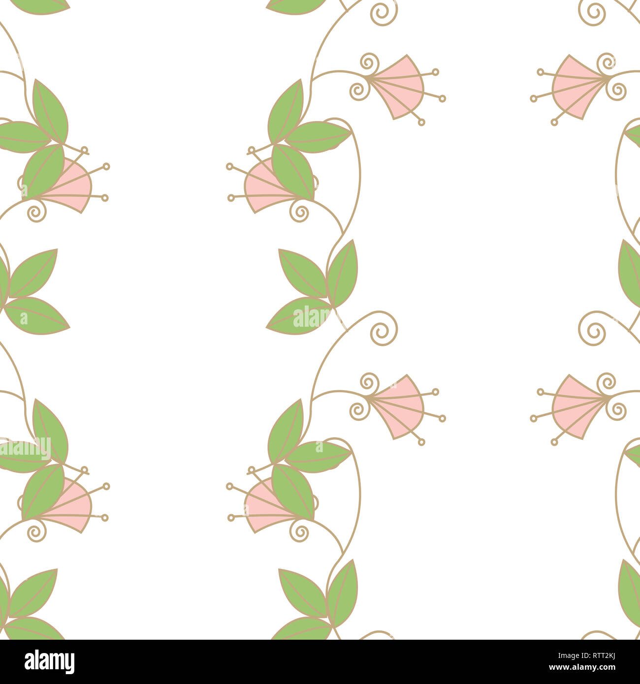 Motif floral transparent très tendance en Banque D'Images