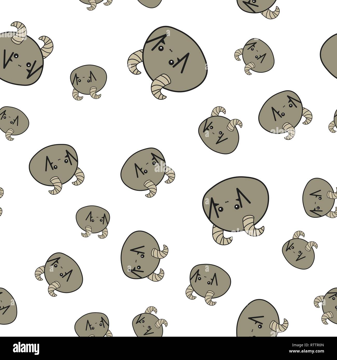 Motif de lapins caricature transparente indiquant les signes du zodiaque. Vector illustration sur fond blanc. Illustration de Vecteur
