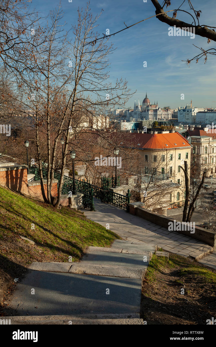 Au début du printemps à Budapest, Hongrie. Banque D'Images