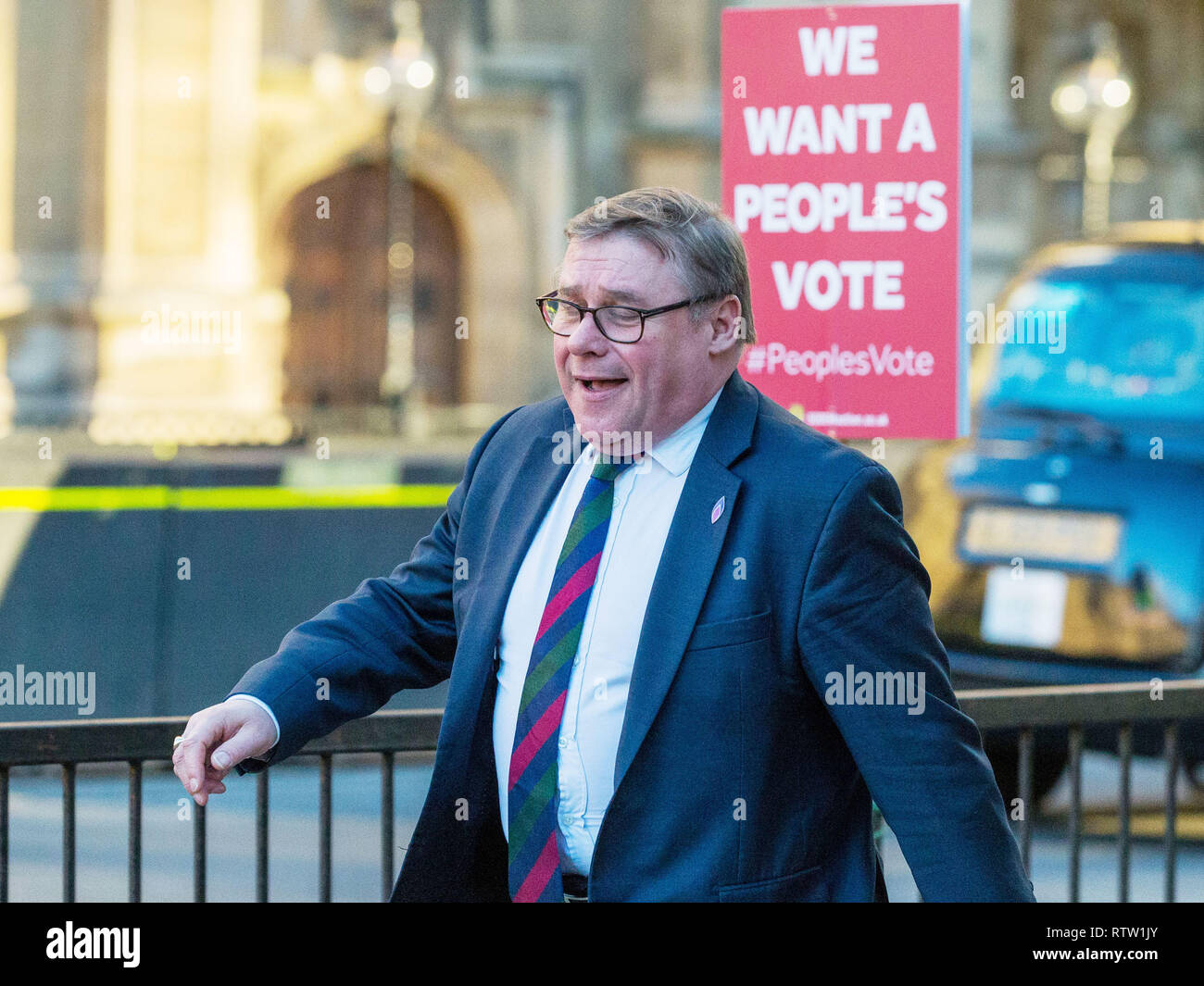Le député conservateur Mark Francois sortir du collège Green à la suite des entrevues avec les médias, Westminster. Avec : Mark Francois MP Où : London, Royaume-Uni Quand : 30 Jan 2019 Credit : Wheatley/WENN Banque D'Images