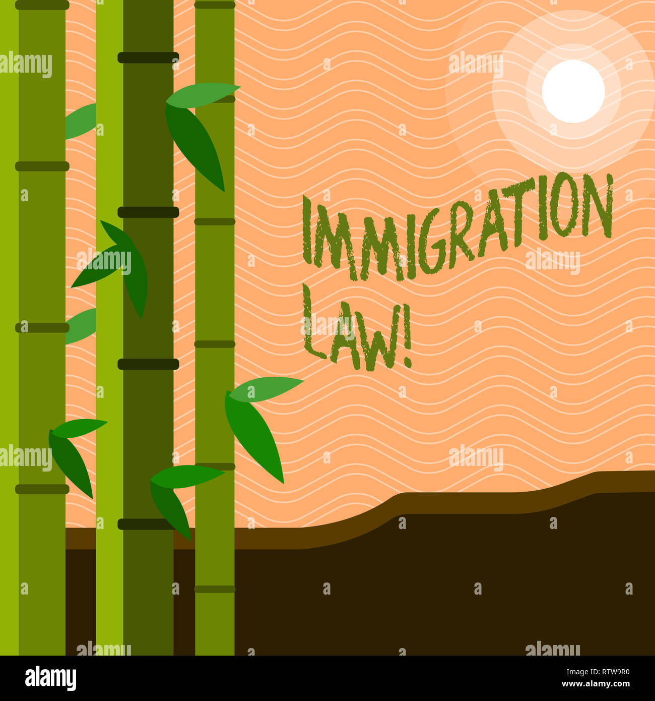 Signe texte montrant le droit de l'Immigration. Photo conceptuelle une réglementation nationale sur les règles d'expulsion des immigrants Banque D'Images