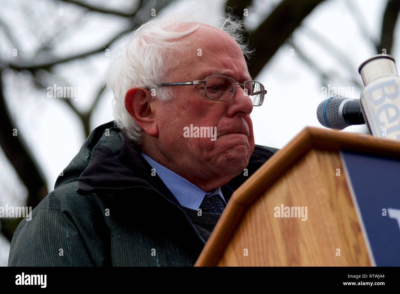 New York, NY, USA. 2 mars, 2019. Bernie Sanders (I-VT) lance sa campagne pour les élections présidentielles américaines de 2020 sur un ticket démocratique lors d'un rassemblement au Brooklyn College, à Brooklyn, New York le 2 mars 2019. Credit : OOgImages/Alamy Live News Banque D'Images