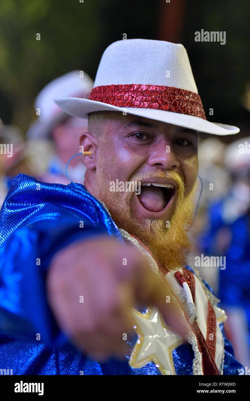 RJ - Rio de Janeiro - 03/02/2019 - défilé de carnaval à Rio Estacio 2019 - Les participants de l'ESTACIO DE SA parade de l'école de samba durant la présentation des écoles de samba du groupe A à la Sambódromo da la place Marques de Sapucai au Carnaval de Rio 2019. Ne Sa Photo : Thiago Ribeiro / AGIF Banque D'Images
