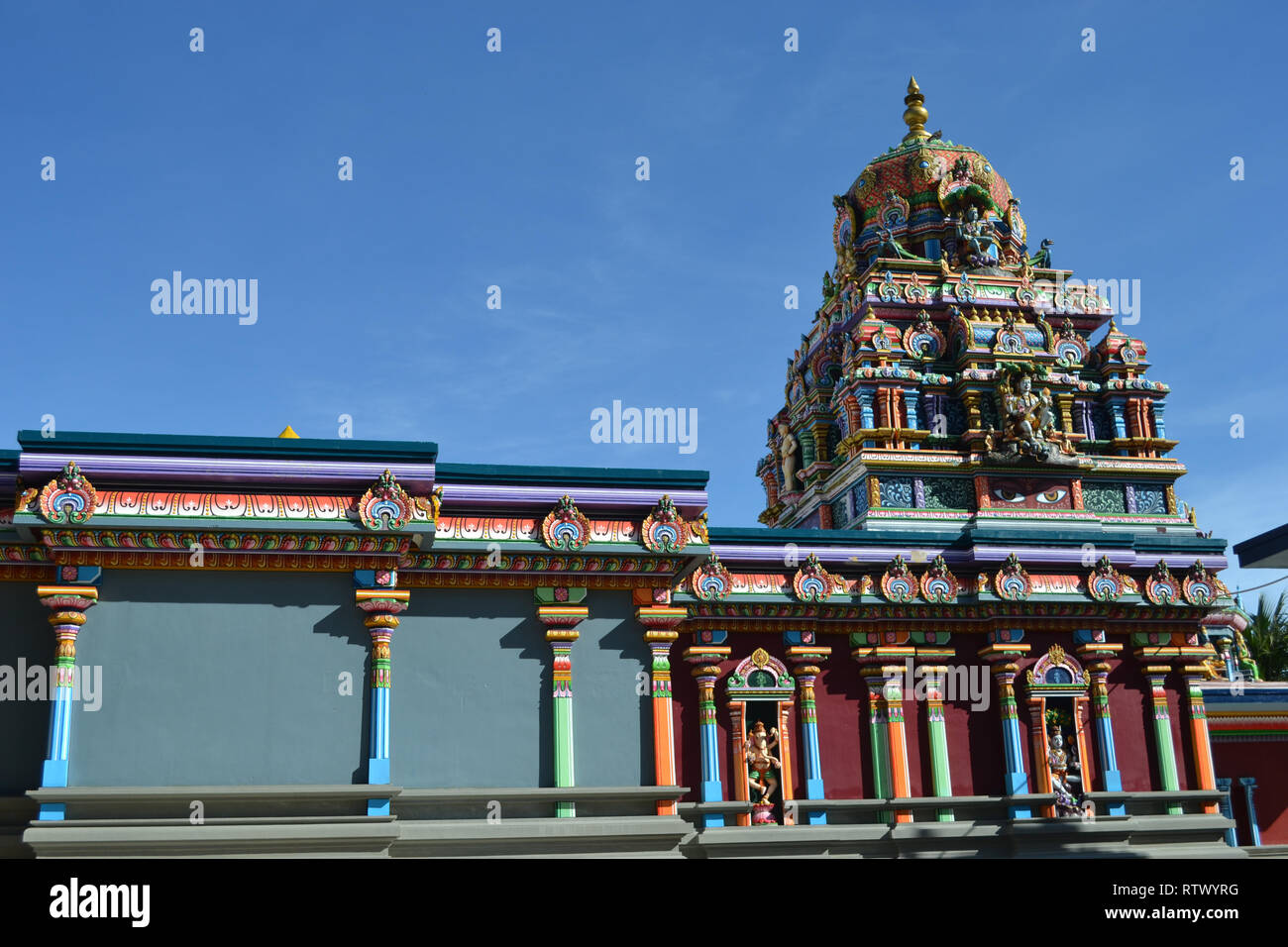 L'Hindi Temple de Sri Siva Subramaniya Swami, Nadi, Fidji, Viti Levu, Pacifique Sud Banque D'Images