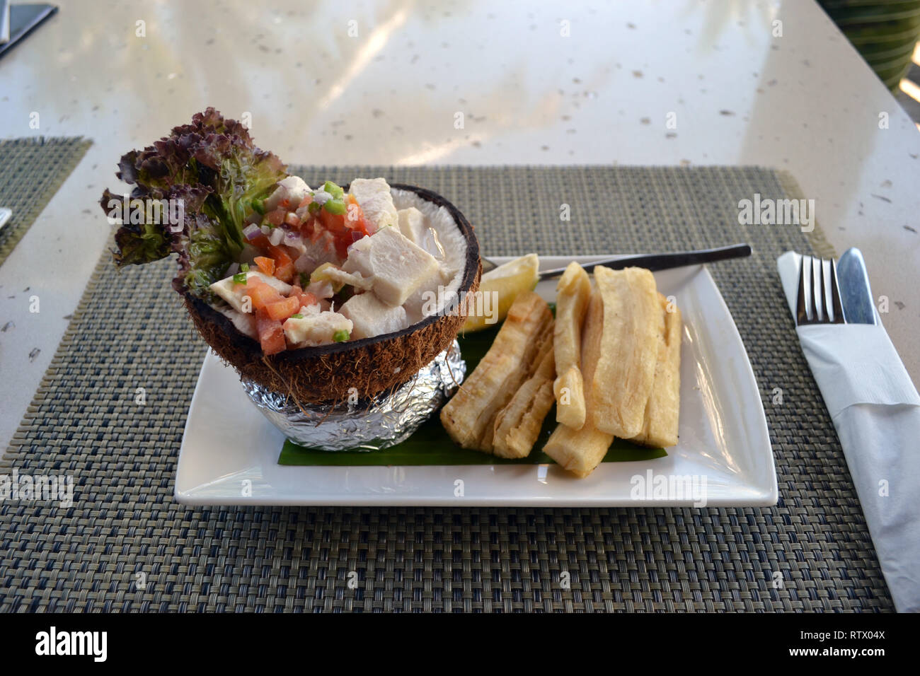 'Kokoda", plat typique de Fidji, Viti Levu, Fidji Banque D'Images