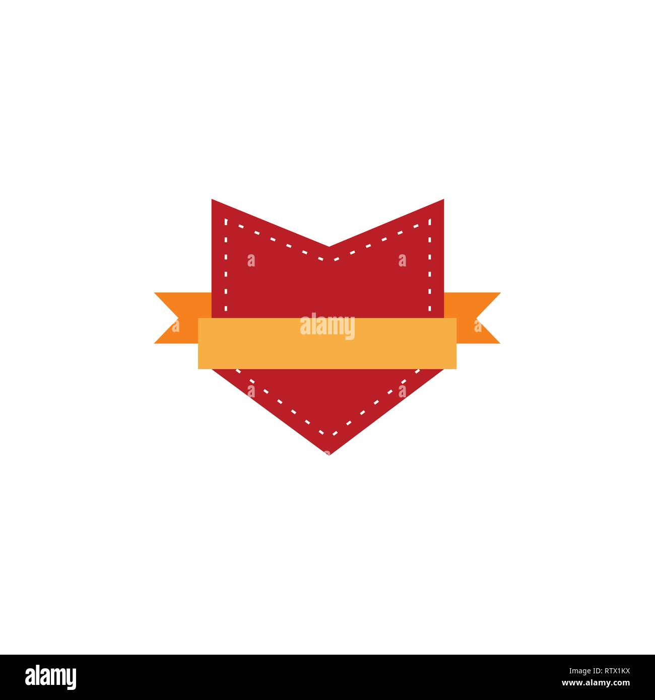 Ruban décoration simple emblème logo Vector Illustration de Vecteur