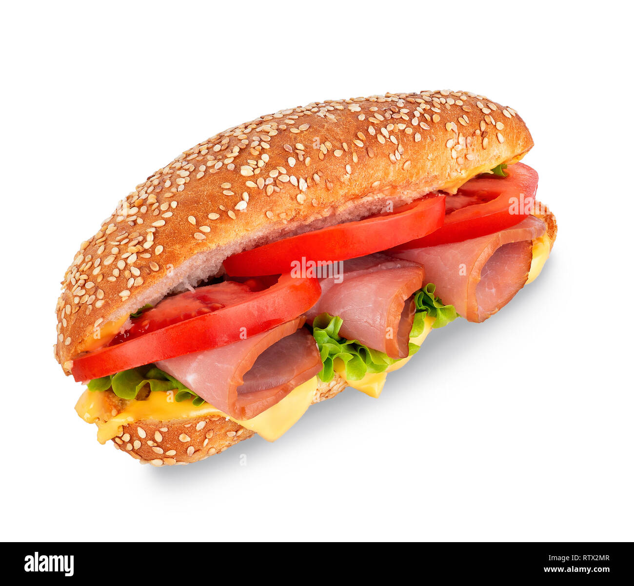 Au jambon sandwich Banque D'Images