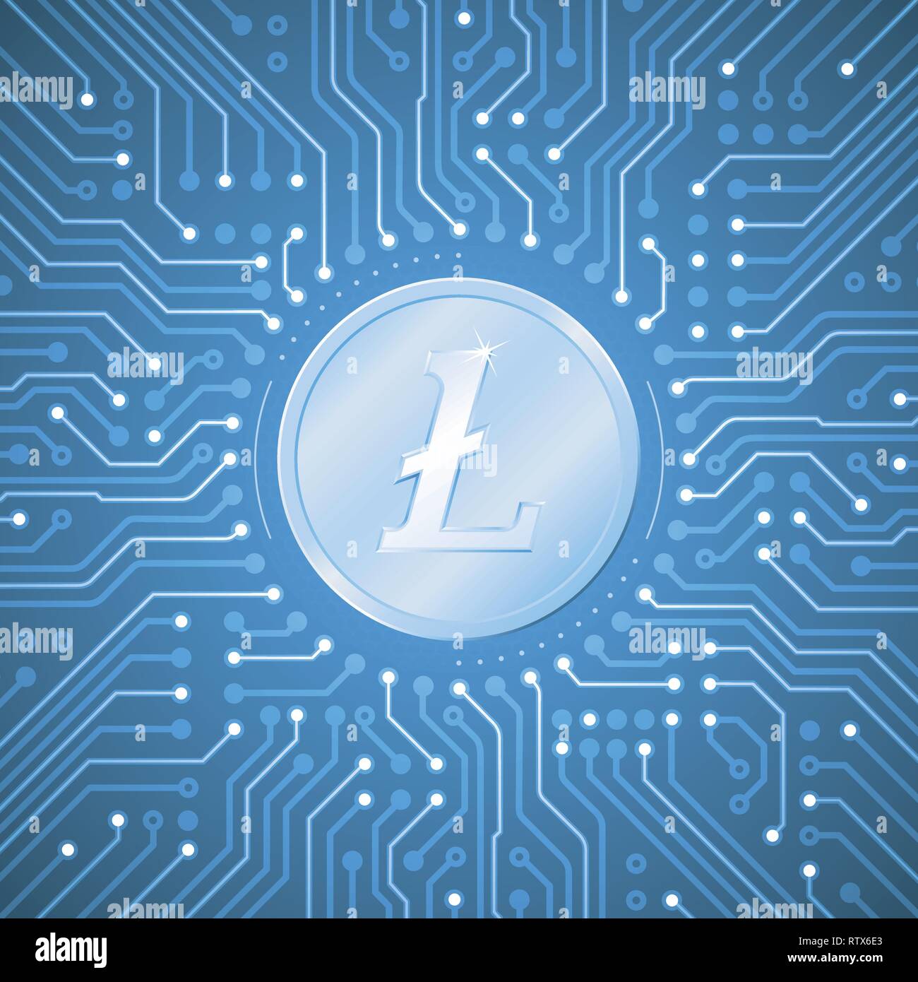 Litecoin Crypto-Currency Illustration de Vecteur