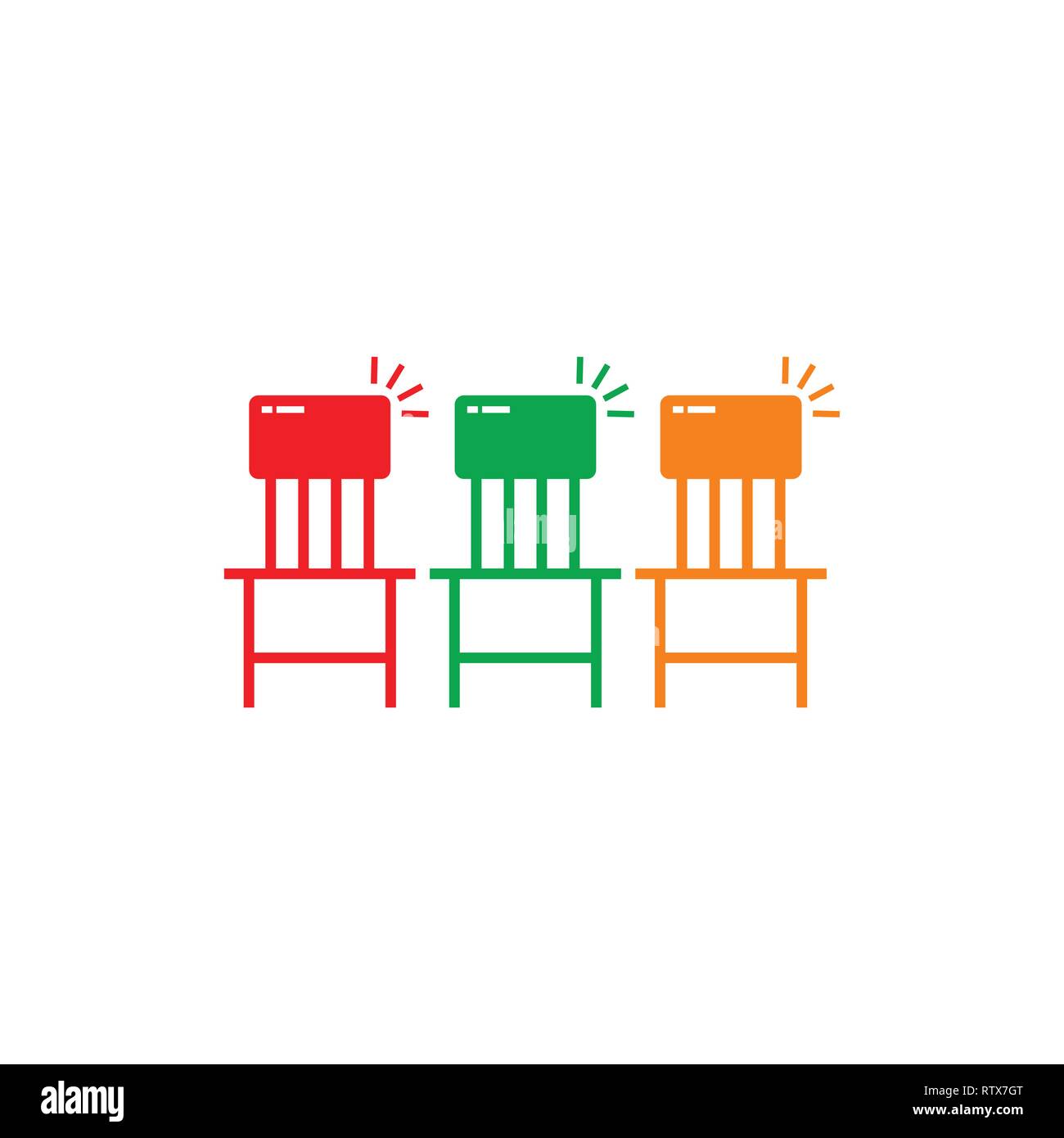 Vecteur symbole géométrique simple chaise Illustration de Vecteur