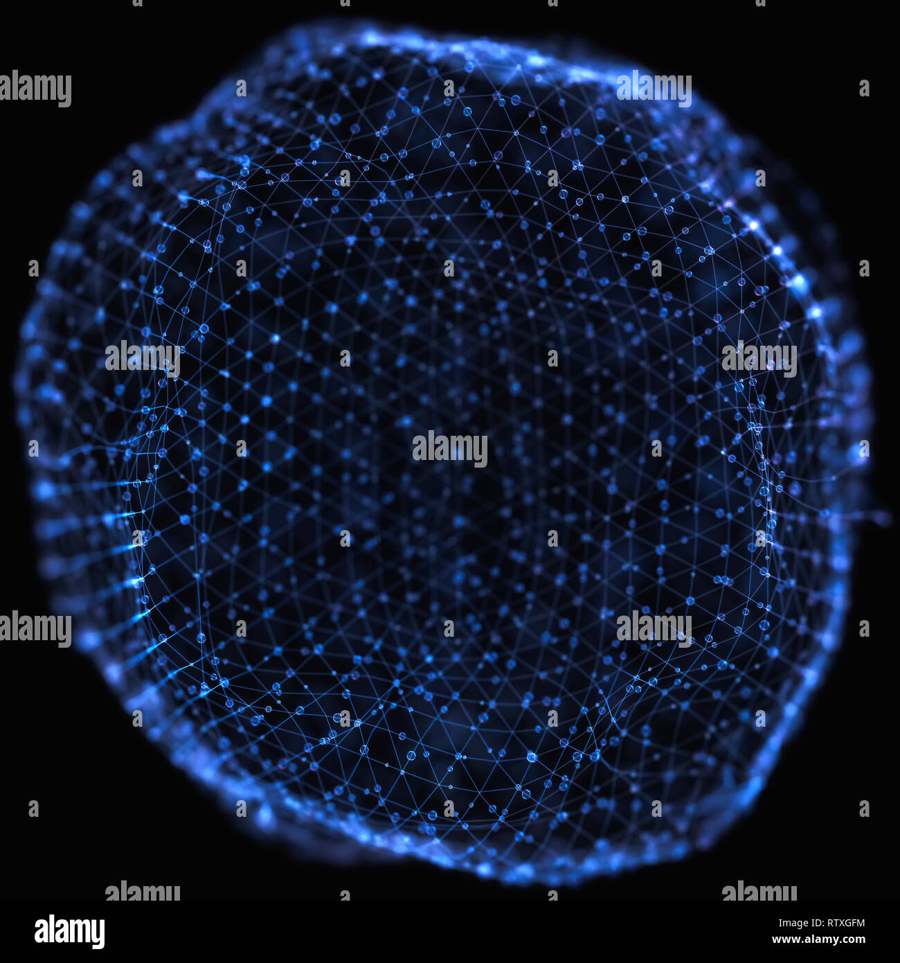 Conceptual illustration d'une structure de cellules organiques. Banque D'Images